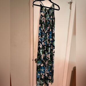 Loft Floral Halter Maxi Dress